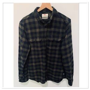 Fjallraven Skog Slim Shirt M Flannel Deep Forest Laurel Green Size Large